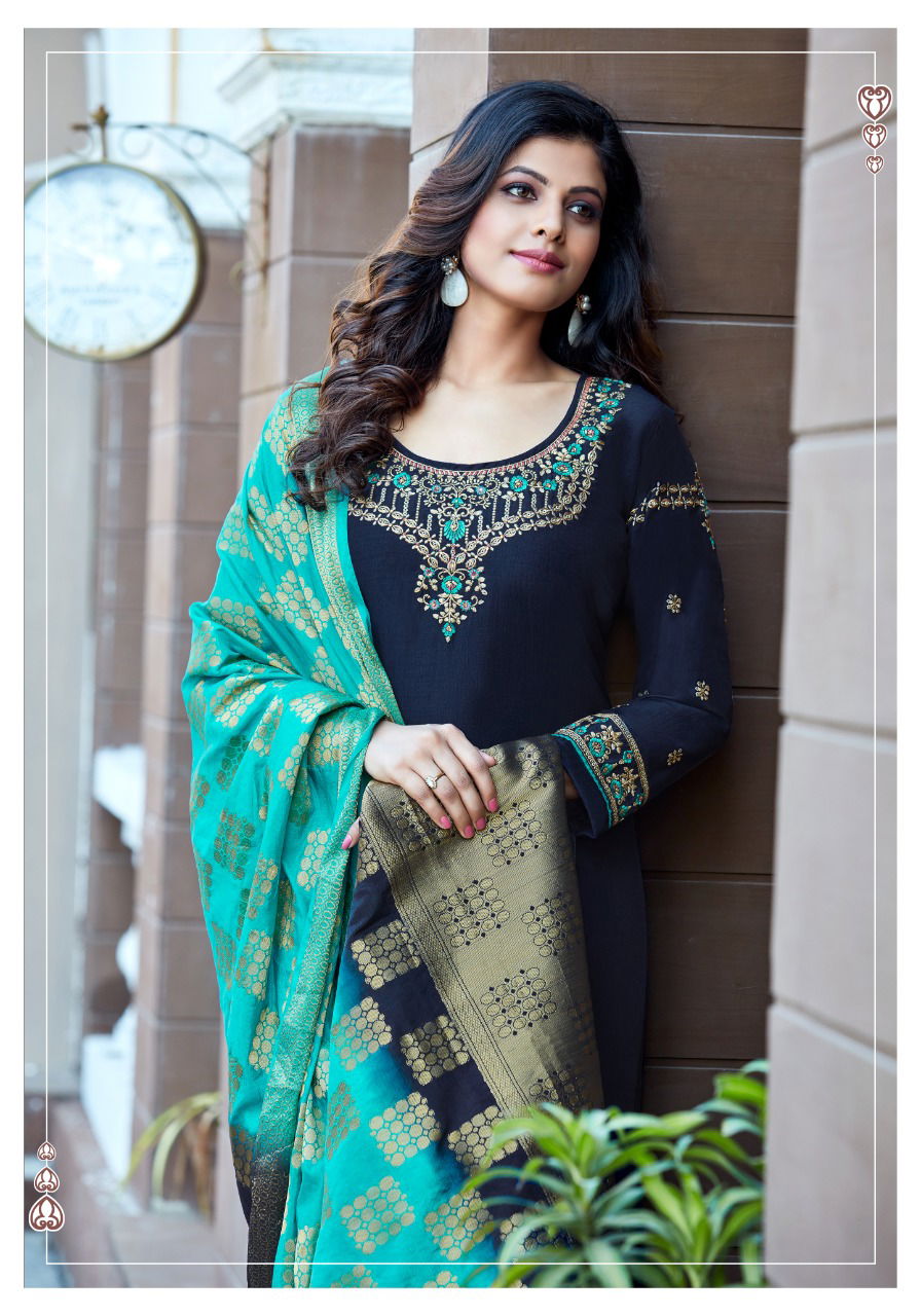 PARRA LIHAAZ Latest Heaavy Festive wear Fancy Designer Cinon With Embroidery Work And Hand Diamond Readymade Salwar Suit Collection